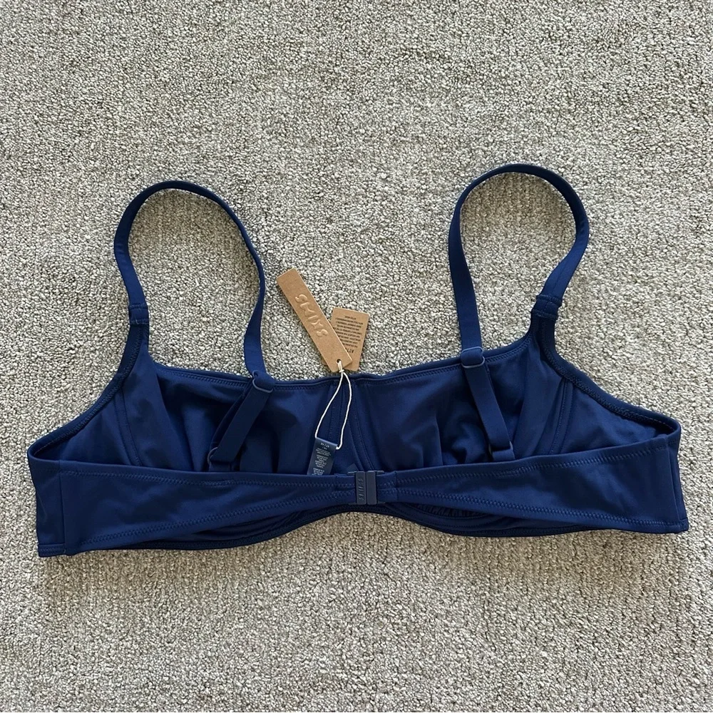 SKIMS Shaping Swim Ruched Underwire Bikini‎ Top Midnight 4X (BT-SCP-2759)